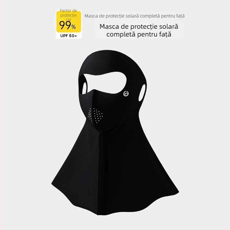 Mască UV cu protecție, subțire, ușoară, respirabilă, din Ice Silk, acoperire completă a feței, stil minimalist