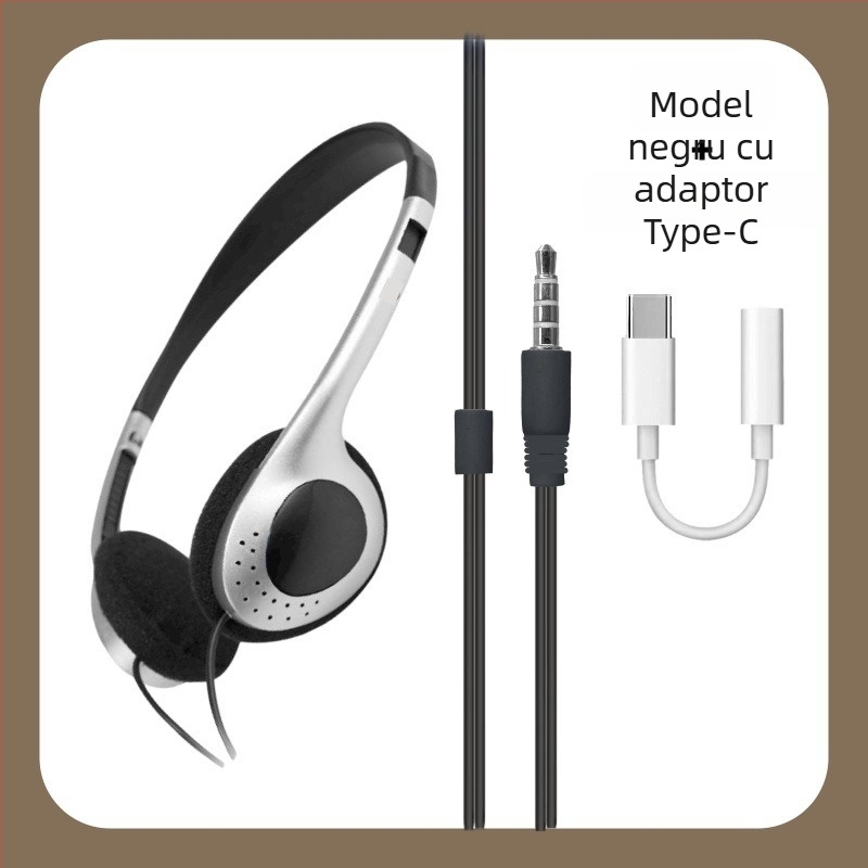 Căști cu fir montate pe cap, obiect foto în stil japonez, universal pentru telefoane mobile și calculatoare