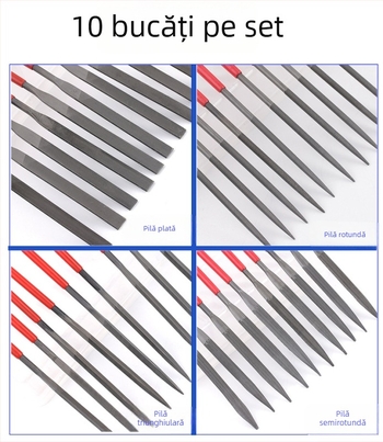 Set de pile din oțel aliat, 3×140 mm, 4×160 mm, 5×180 mm – pile manuale pentru tâmplă și prelucrarea metalelor