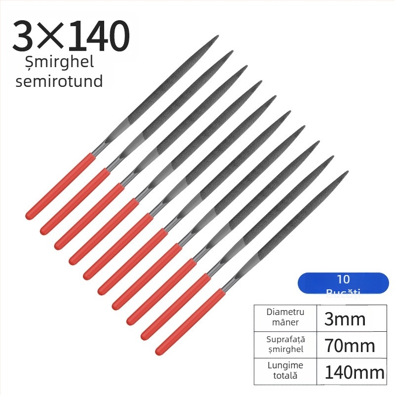 Set de pile din oțel aliat, 3×140 mm, 4×160 mm, 5×180 mm – pile manuale pentru tâmplă și prelucrarea metalelor