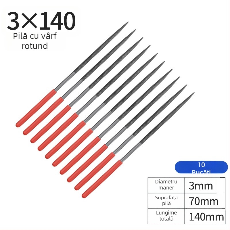 Set de pile din oțel aliat, 3×140 mm, 4×160 mm, 5×180 mm – pile manuale pentru tâmplă și prelucrarea metalelor