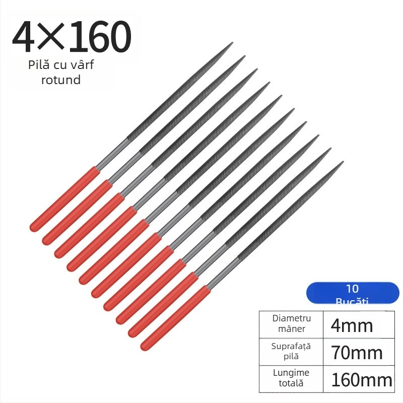 Set de pile din oțel aliat, 3×140 mm, 4×160 mm, 5×180 mm – pile manuale pentru tâmplă și prelucrarea metalelor