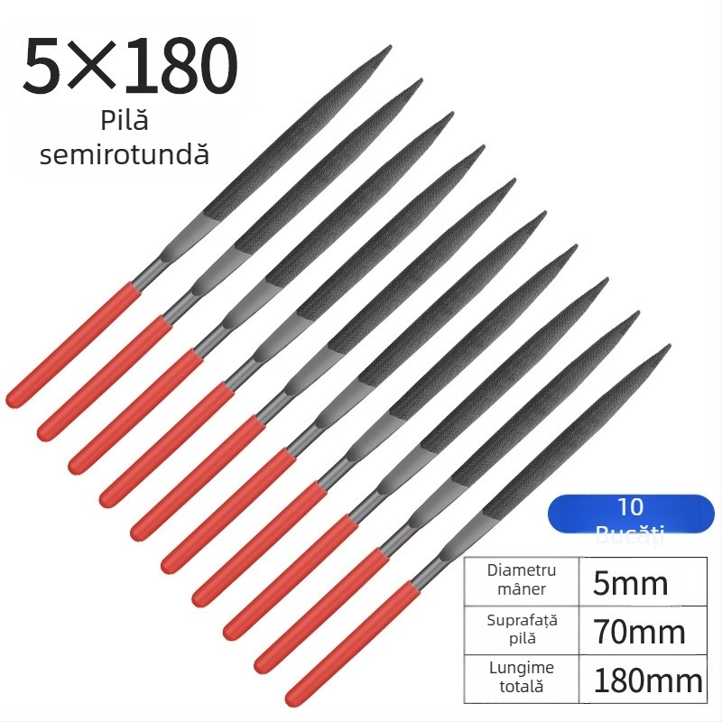 Set de pile din oțel aliat, 3×140 mm, 4×160 mm, 5×180 mm – pile manuale pentru tâmplă și prelucrarea metalelor