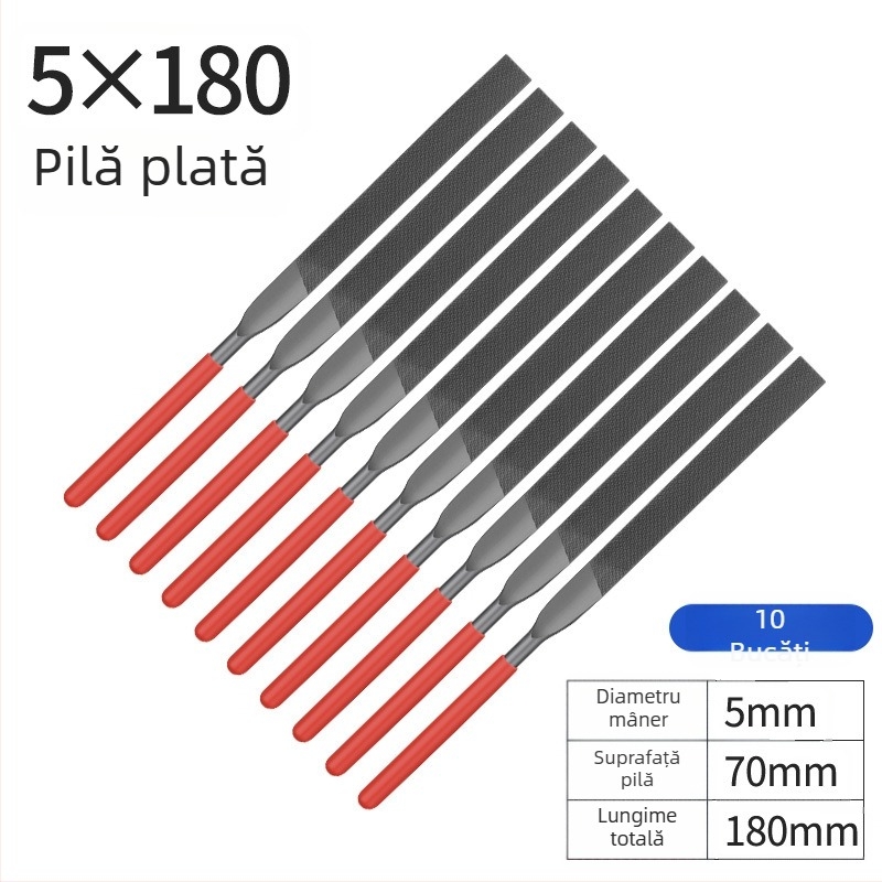 Set de pile din oțel aliat, 3×140 mm, 4×160 mm, 5×180 mm – pile manuale pentru tâmplă și prelucrarea metalelor