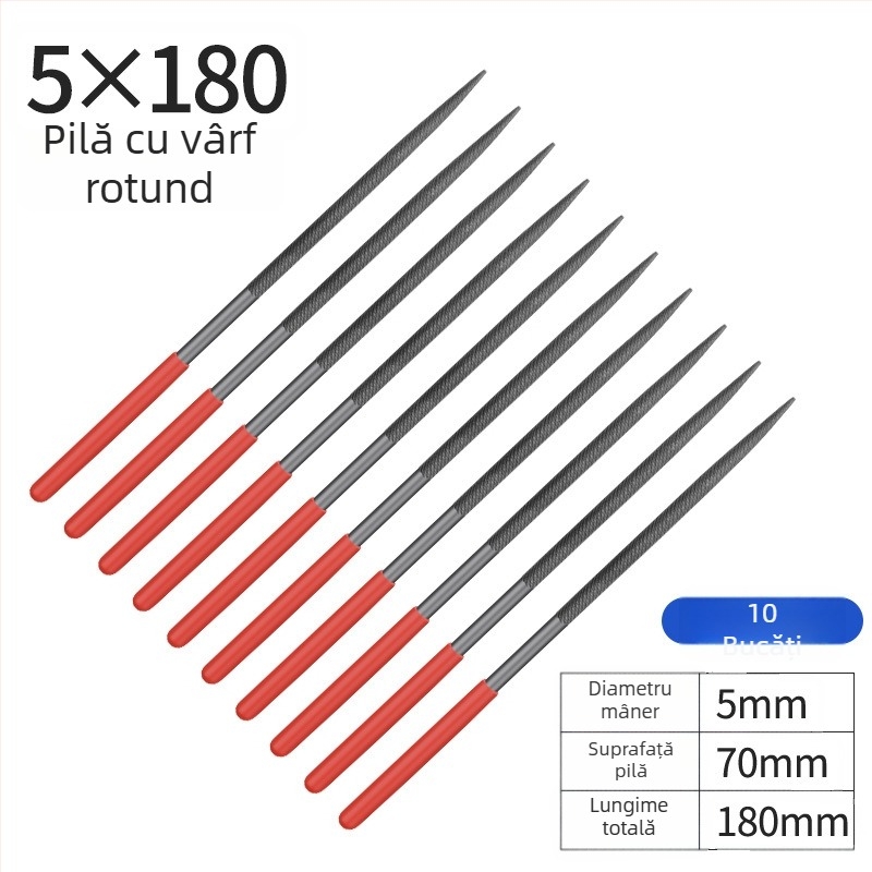 Set de pile din oțel aliat, 3×140 mm, 4×160 mm, 5×180 mm – pile manuale pentru tâmplă și prelucrarea metalelor