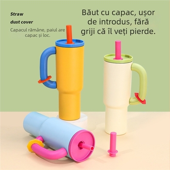 Termos cu mâner din oțel inoxidabil, capacitate mare, pentru mașină, portabil, izolat