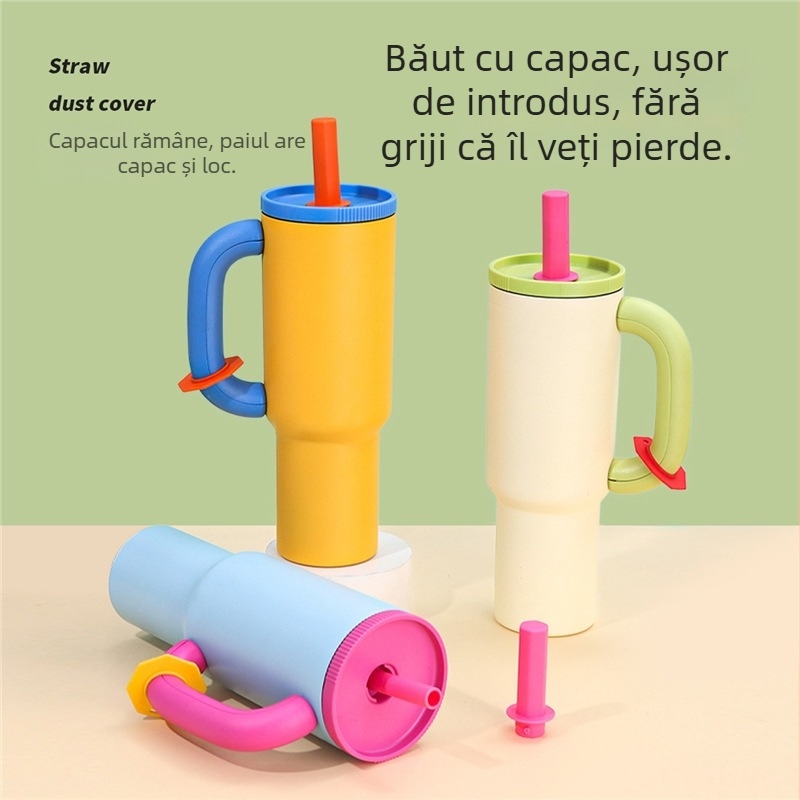 Termos cu mâner din oțel inoxidabil, capacitate mare, pentru mașină, portabil, izolat