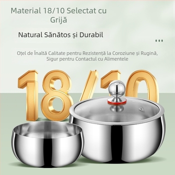 Recipient din oțel inoxidabil 304, capac mare, pentru untură și depozitare de ulei, bucătărie