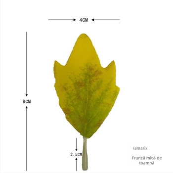Frunză artificială Populus euphratica pentru decor interior – un singur frunză
