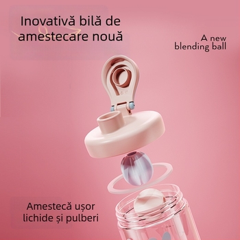 Sticlă din plastic pentru sport, shaker cu capacitate mare, model nou 2025, pentru shake-uri proteice, cu scară de măsurare