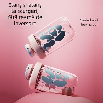 Sticlă din plastic pentru sport, shaker cu capacitate mare, model nou 2025, pentru shake-uri proteice, cu scară de măsurare