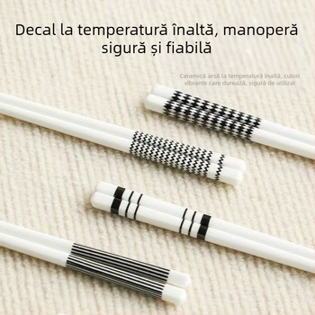 Bețișoare ceramice pliabile pentru uz casnic — masă individuală, câte un bețișor pe persoană, veselă premium