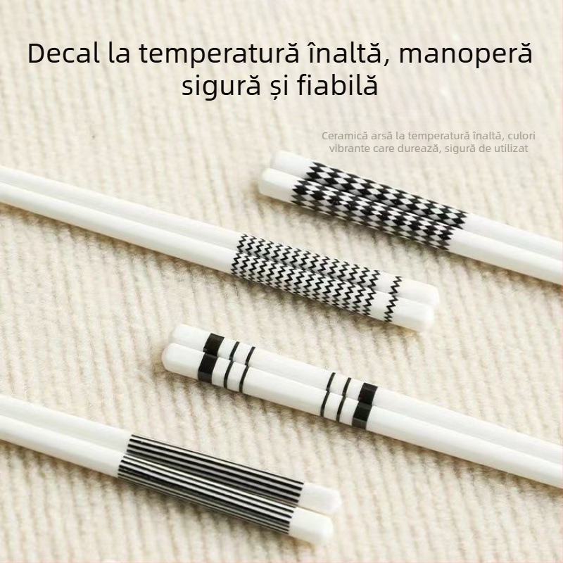 Bețișoare ceramice pliabile pentru uz casnic — masă individuală, câte un bețișor pe persoană, veselă premium
