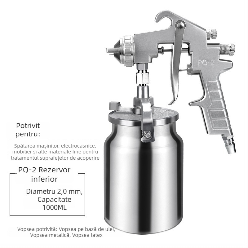 Pistol pneumatic pentru vopsea latex, pentru acoperiri de suprafețe la mașini și mobilier