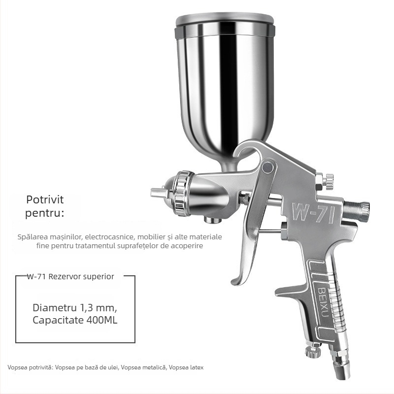 Pistol pneumatic pentru vopsea latex, pentru acoperiri de suprafețe la mașini și mobilier