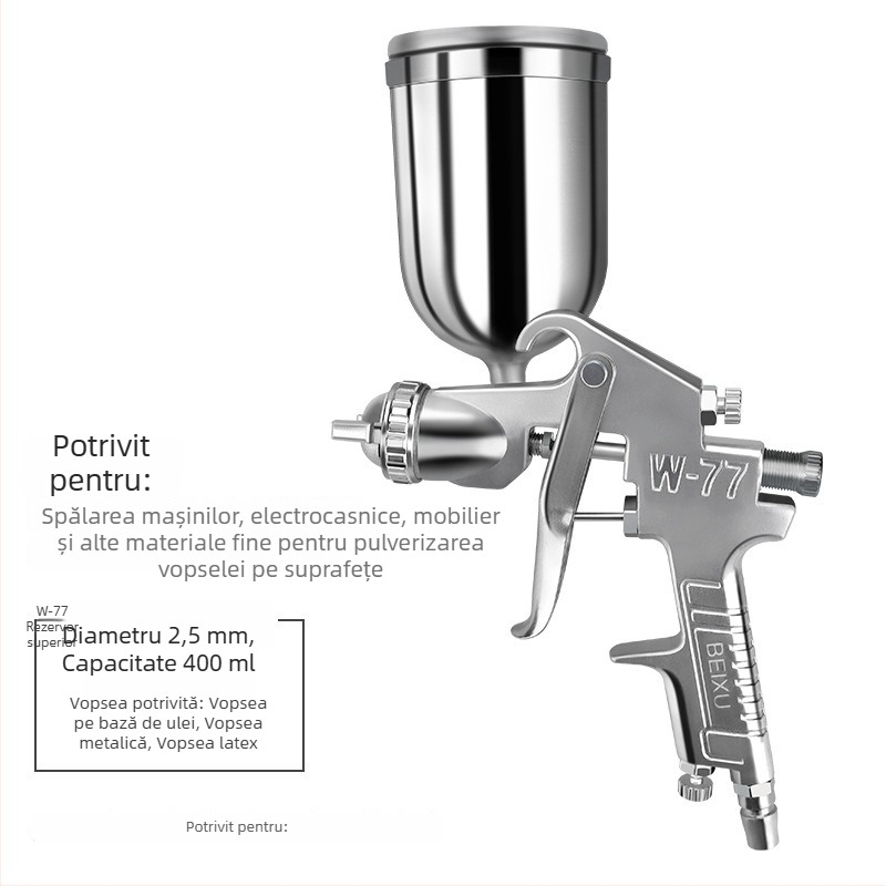 Pistol pneumatic pentru vopsea latex, pentru acoperiri de suprafețe la mașini și mobilier
