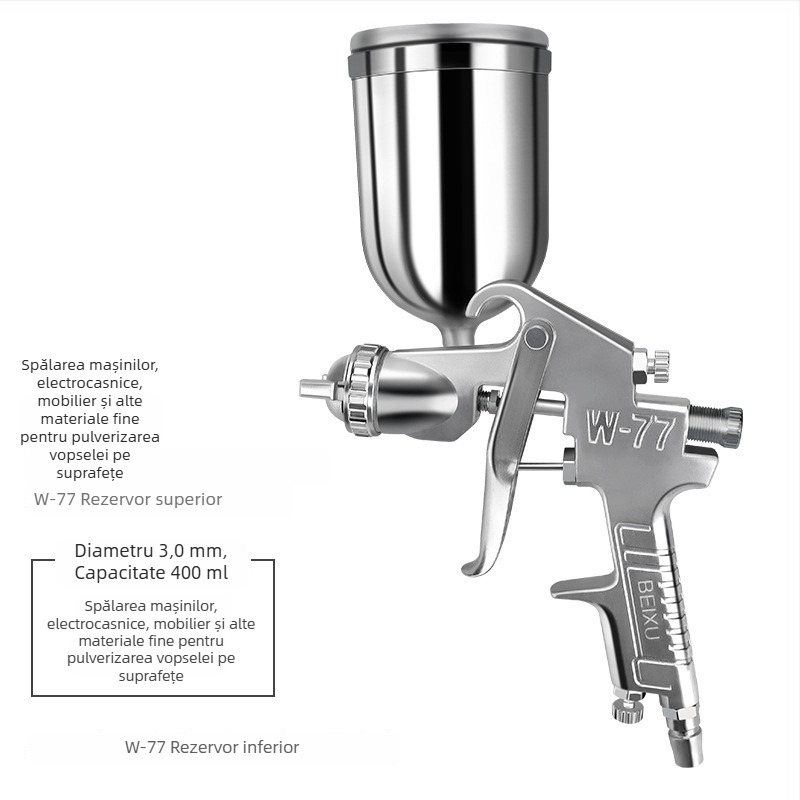 Pistol pneumatic pentru vopsea latex, pentru acoperiri de suprafețe la mașini și mobilier