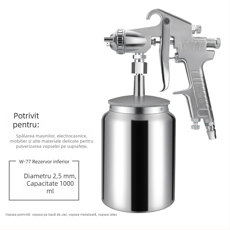 Pistol pneumatic pentru vopsea latex, pentru acoperiri de suprafețe la mașini și mobilier