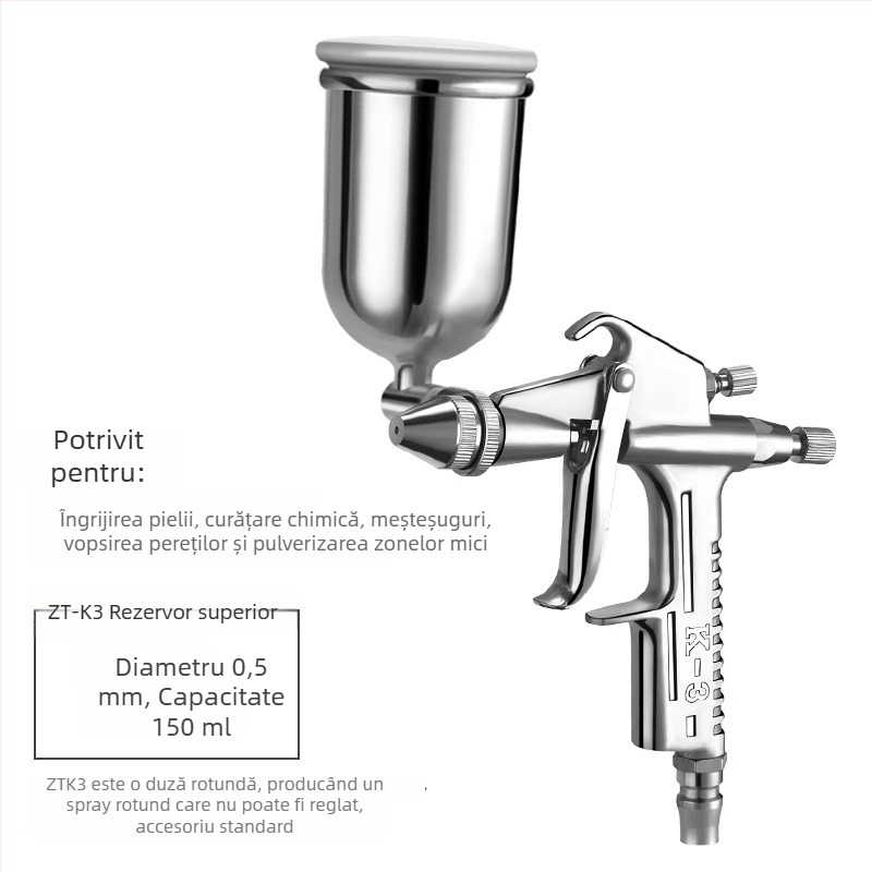 Pistol pneumatic pentru vopsea latex, pentru acoperiri de suprafețe la mașini și mobilier