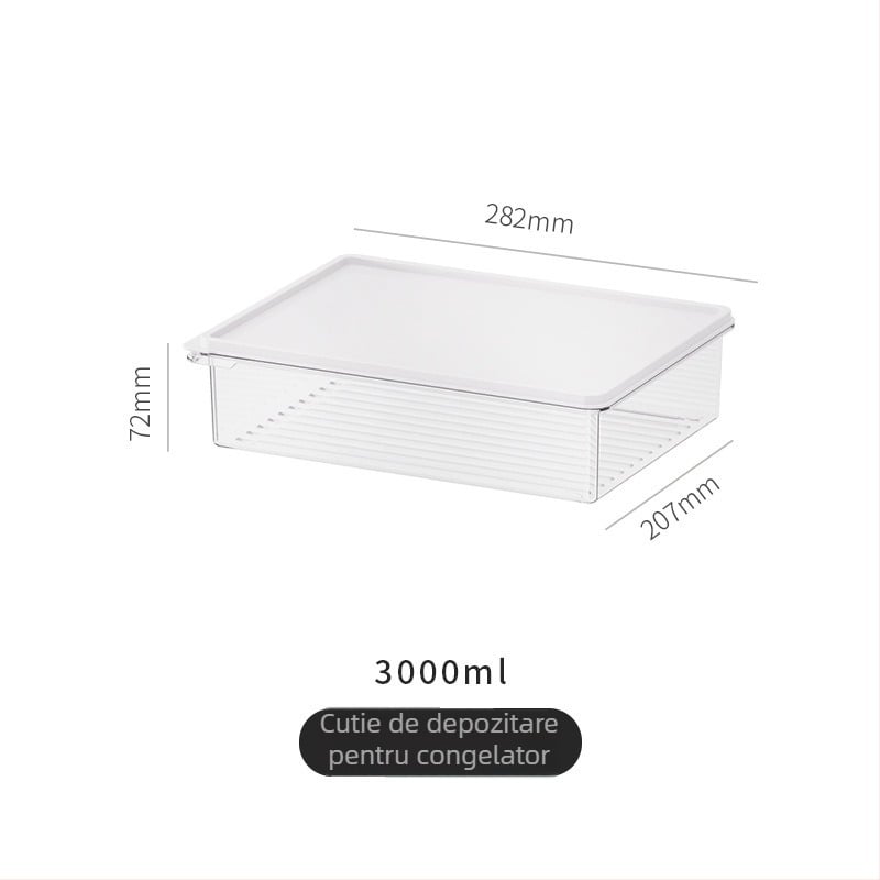 Cutie pentru fructe și legume pentru frigider, plastic alimentar sigilat, depozitare în congelator