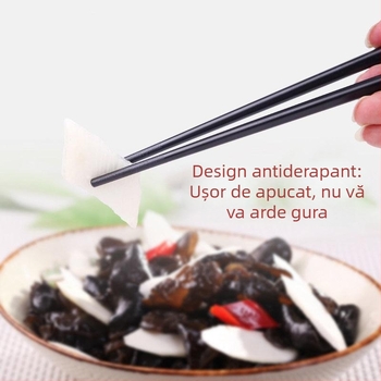 Set de bețișoare antiderapante cu design Limbajul Florilor, 10 perechi, calitate premium hotelieră, codare cromatică pentru utilizator