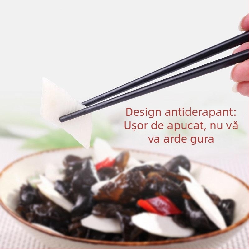 Set de bețișoare antiderapante cu design Limbajul Florilor, 10 perechi, calitate premium hotelieră, codare cromatică pentru utilizator