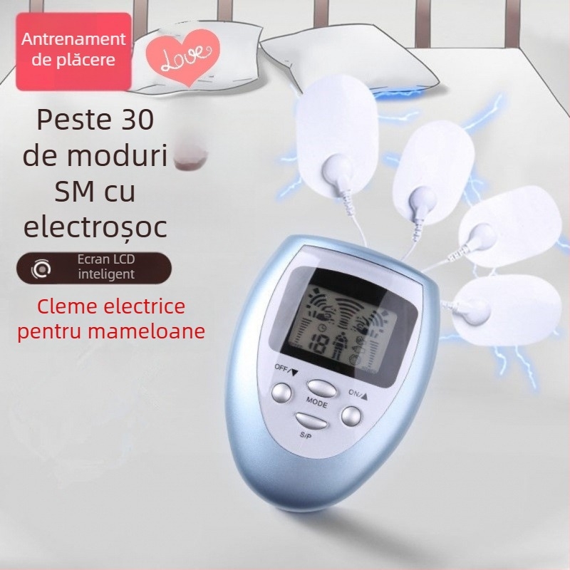 Masajer electric pentru plăcere sexuală, pentru bărbați și femei, clește pentru mameloane, stimulare a sânilor, jucărie BDSM