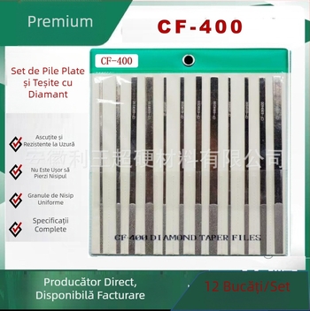 Set de fișiere diamantate plate și înclinate CF-400 pentru finisarea matrițelor