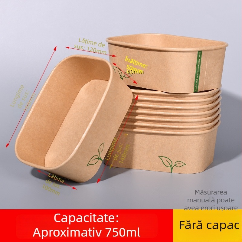 Bol din hârtie de unică folosință, izolat termic, cu motiv desen animat, compatibil cu microundele, 25 buc./pachet pentru livrări la pachet