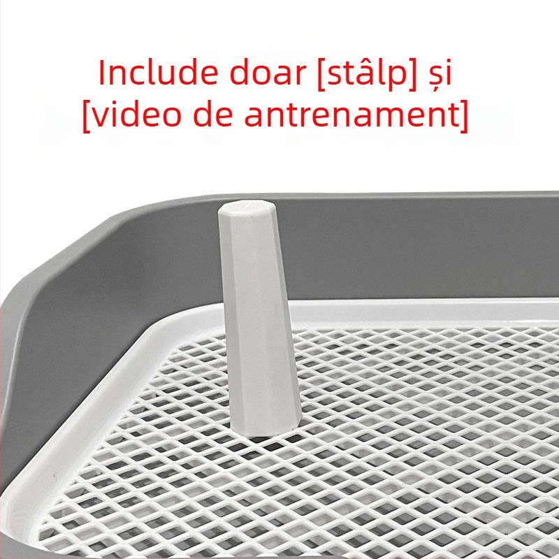 Toaletă pentru câini de talie mică, Bichon Frise, tavă de urină și platou pentru eliminare