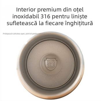 Cană termos cu mâner, cu două opțiuni de băut, cu pai, portabilă pentru elevi, personalizabilă