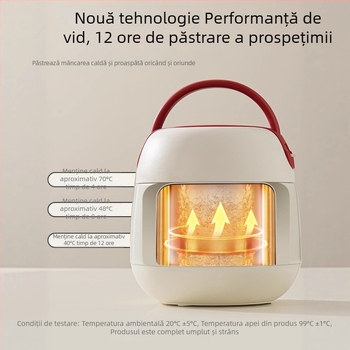 Cutie de prânz izolată, cu mâner, pentru lucrători de birou și elevi