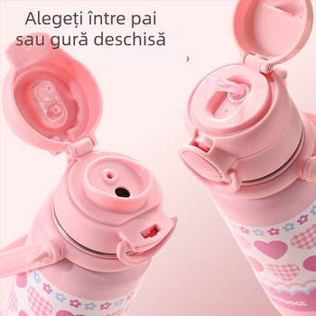 Termos din oțel inoxidabil 316, cu rezervor interior, capacitate mare, mâner, izolație dublă, recipient sport portabil pentru apă