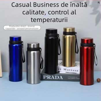 Ceai termic portabil cu izolație vid, capacitate mare pentru birou; interior din oțel inoxidabil 304, exterior din 201; izolație 6–12 ore; logo personalizat (gravare cu laser, serigrafie, imprimare 3D)