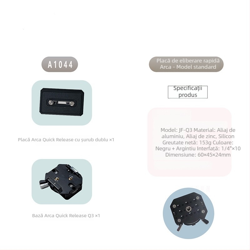 Placă Arca pentru eliberare rapidă cu mai multe găuri, pentru DSLR și camere mirrorless – accesoriu universal de extindere pentru capul trepiedului
