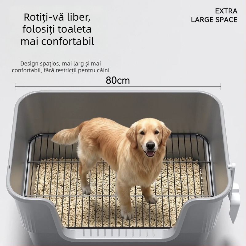 Toaletă pentru câini cu cadru din plasă, dimensiune mare, pentru câini de toate mărimile