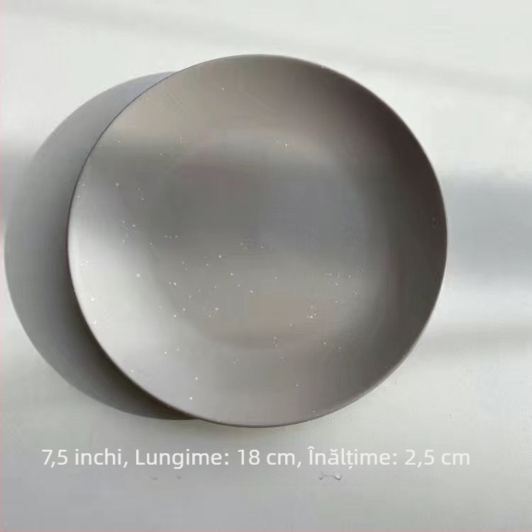 Vas ceramic pentru salată, formă neregulată, model cu stropi de cerneală, stil coreean retro, simplu și elegant pentru uz casnic.