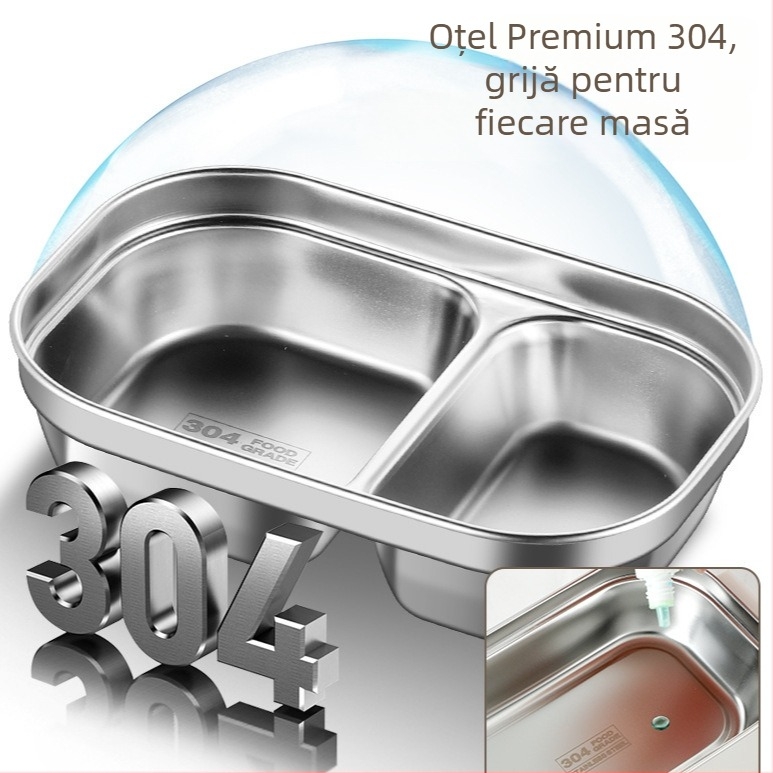 Cutie termoizolantă pentru prânz din oțel inoxidabil 304, cu mai multe straturi și compartimente, compatibilă cu cuptorul cu microunde, portabilă, pentru elevi și angajați