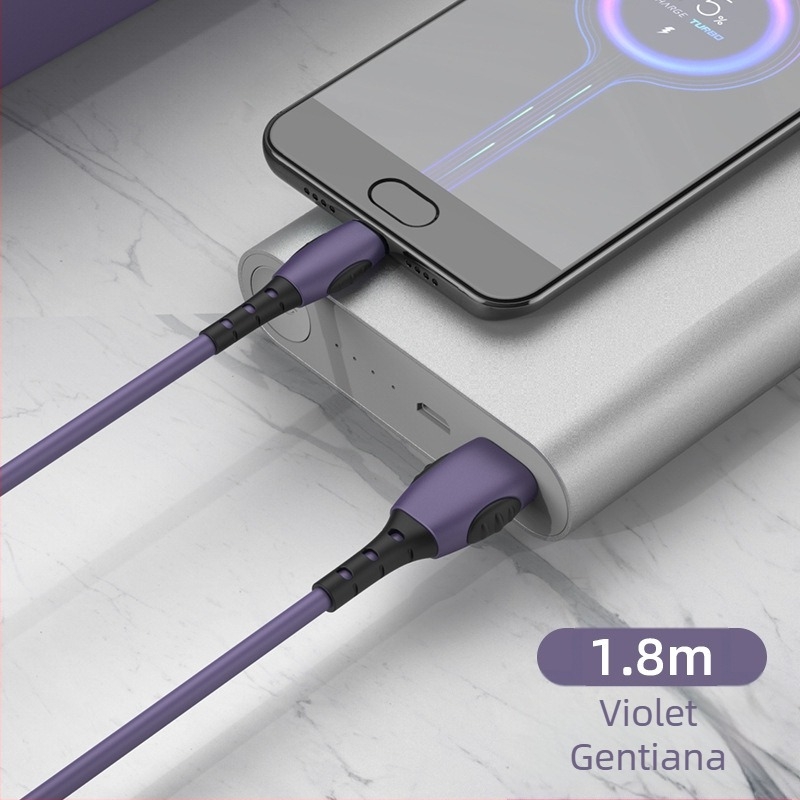 Cablu de încărcare din silicon lichid cu conectori Lightning, USB-C și Micro USB pentru încărcare rapidă