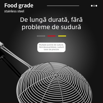 304 oțel inoxidabil – lingură-țesut de bucătărie pentru găluște, prăjit, oală fierbinte, sită mare pentru tăiței