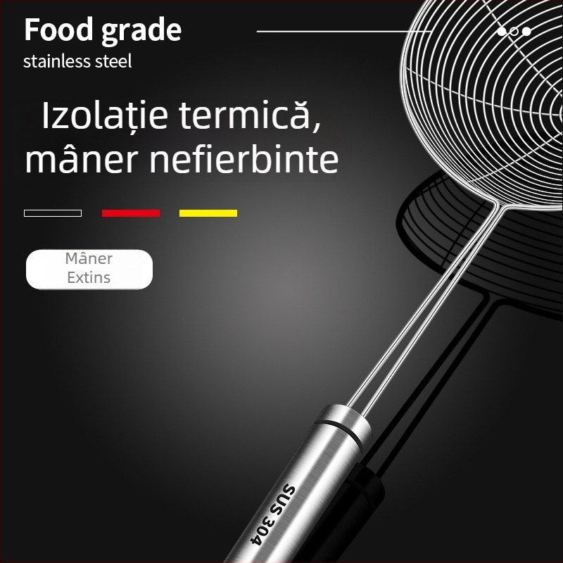 304 oțel inoxidabil – lingură-țesut de bucătărie pentru găluște, prăjit, oală fierbinte, sită mare pentru tăiței