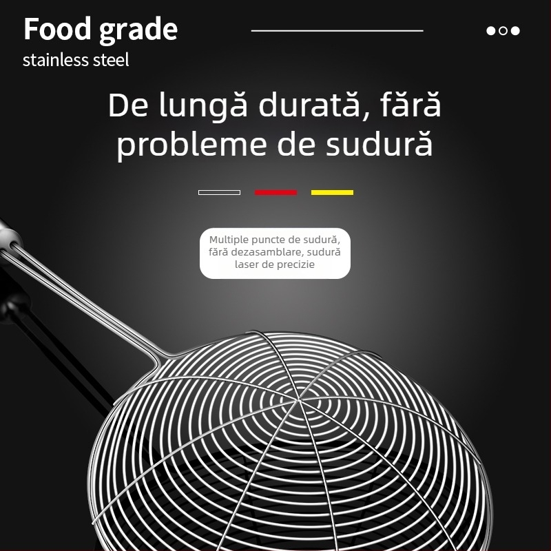 304 oțel inoxidabil – lingură-țesut de bucătărie pentru găluște, prăjit, oală fierbinte, sită mare pentru tăiței