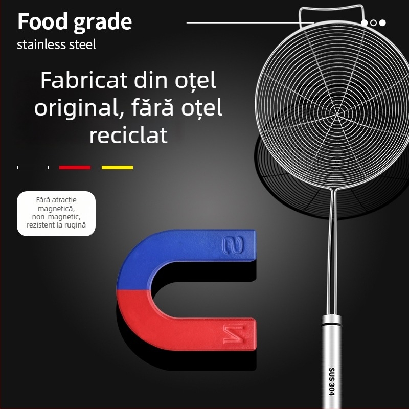 304 oțel inoxidabil – lingură-țesut de bucătărie pentru găluște, prăjit, oală fierbinte, sită mare pentru tăiței