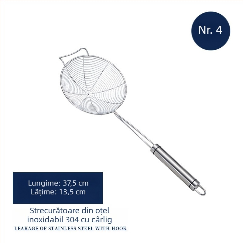 304 oțel inoxidabil – lingură-țesut de bucătărie pentru găluște, prăjit, oală fierbinte, sită mare pentru tăiței
