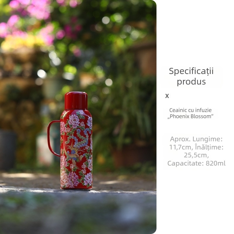 Qianlong Nafu 316 oțel inox ceainic pentru ceai alb vechi, recipient izolat portabil pentru exterior cu afișaj de temperatură