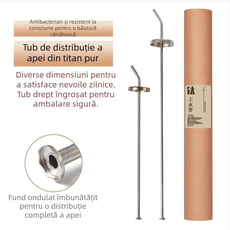 Conductă de apă din titan pentru apă îmbuteliată și conductă de aspirație pentru fierbător electric — accesoriu pentru ceremonia ceaiului
