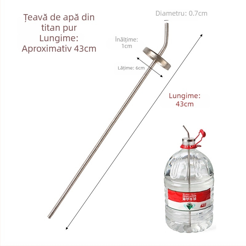 Conductă de apă din titan pentru apă îmbuteliată și conductă de aspirație pentru fierbător electric — accesoriu pentru ceremonia ceaiului