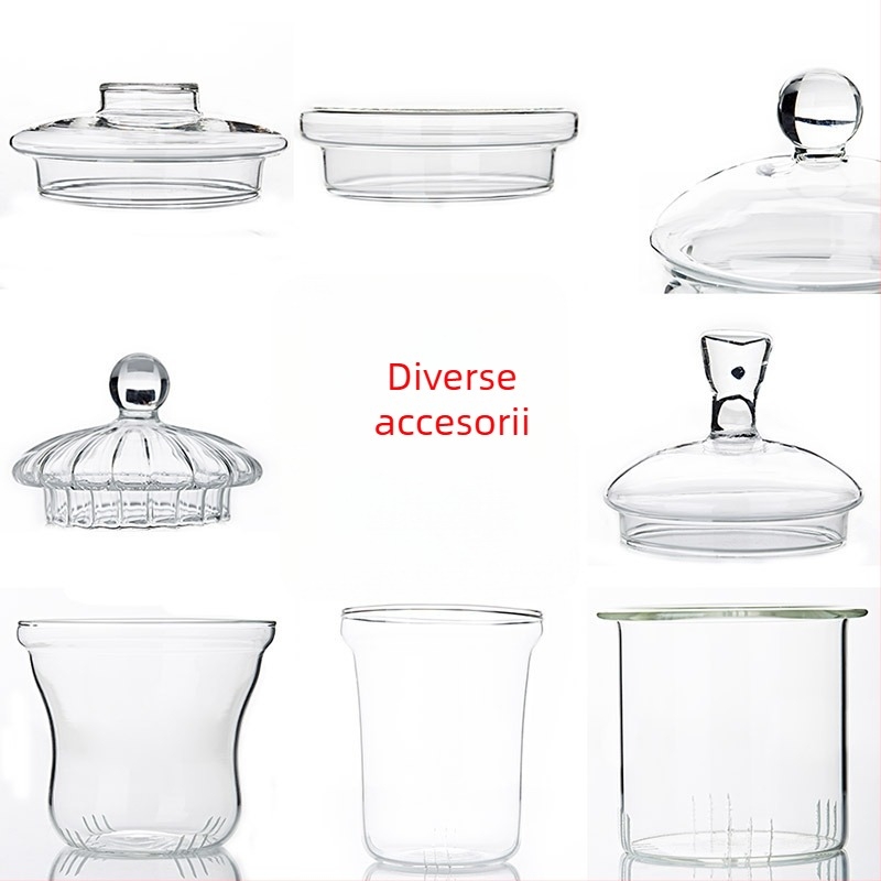 Sticlă borosilicată pentru ceainic: accesorii pentru interior, capac din sticlă, diverse capace și filtru de ceai
