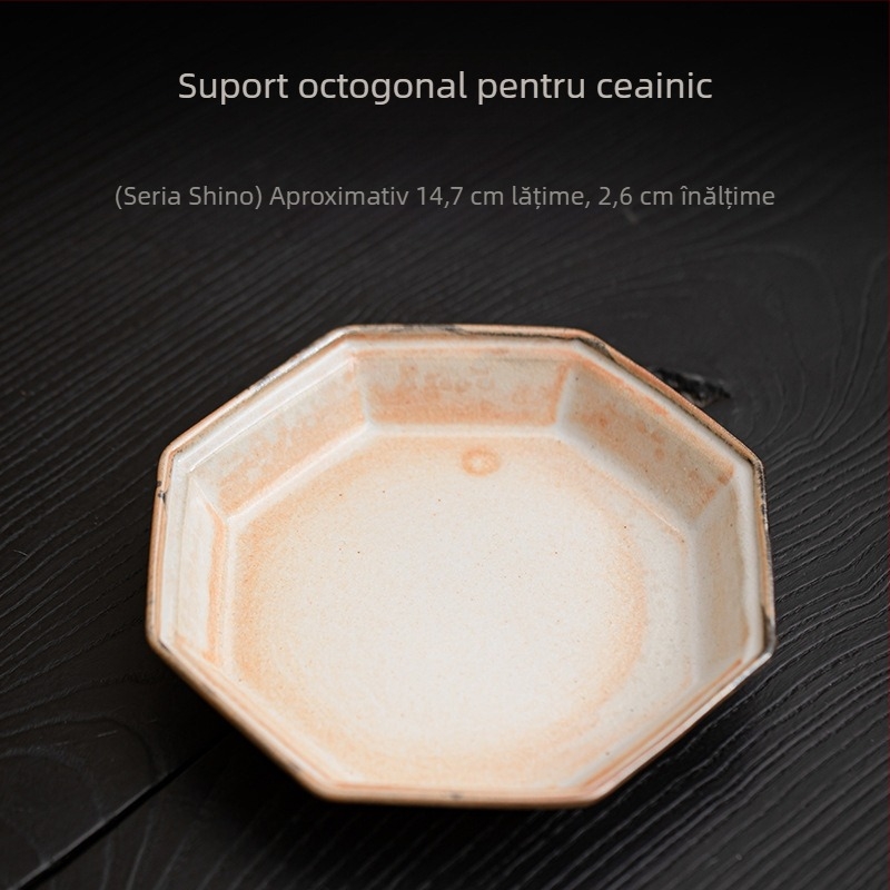 Suport octagonal pentru ceainic, bază de uz casnic pentru ceainic, tavă de ceai, întreținere ceainic, tavă de uscare pentru preparare, accesorii set ceai, pernă izolatoare pentru ceainic și ceașcă
