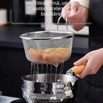 Colander din oțel inoxidabil 304 pentru bucătărie – strecurător pentru paste, coș de paste și reziduuri de ulei